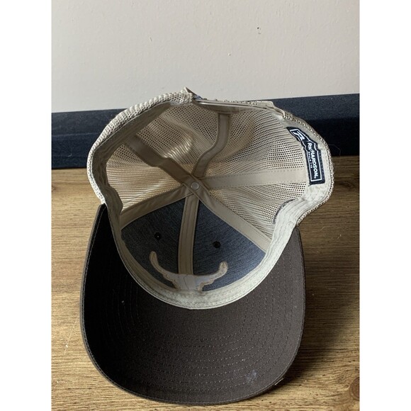 Ariat Cap Brown Snapback R112 Steer Head Bull USA Flag Patch - Picture 6 of 8